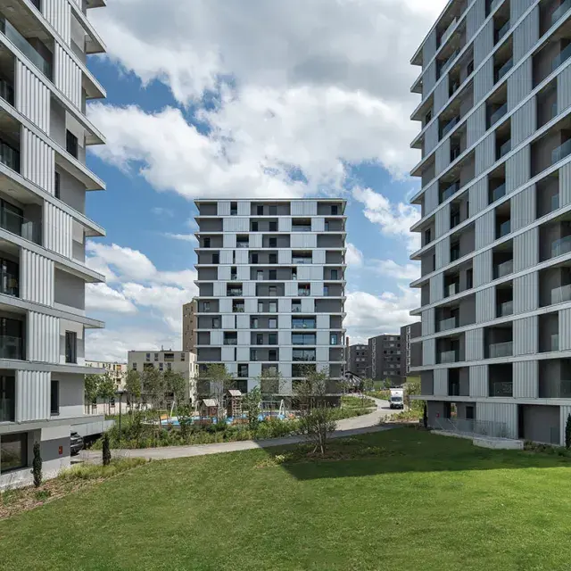 Overview of the Parc de la Fonderie residential building